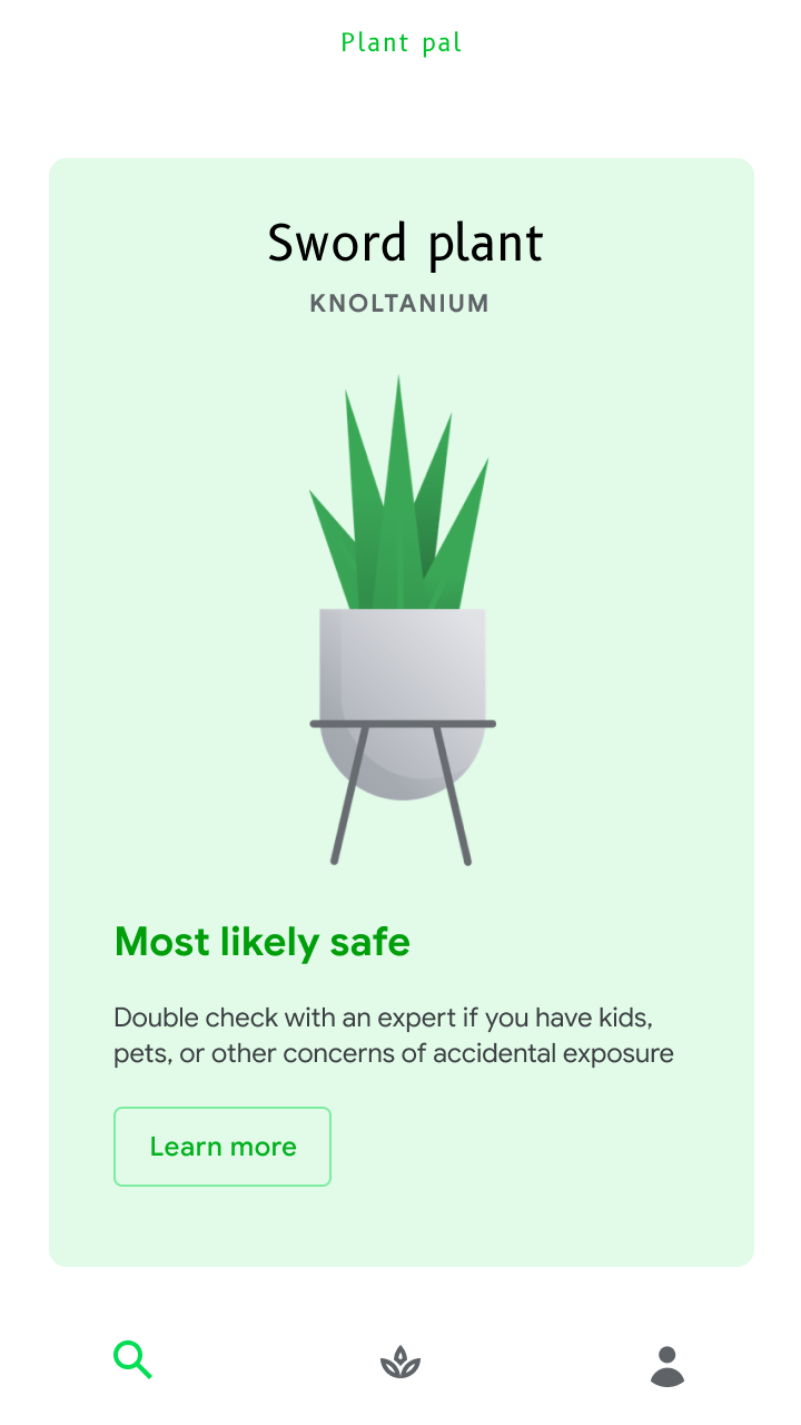 Sword plant: most likely safe. Double check with an expert if you have kids, pets, or other concerns of accidental exposure. 